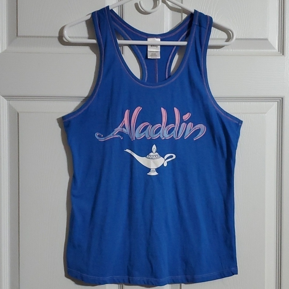 Disney Blue Aladdin Razorback Tee Size L (11/13)